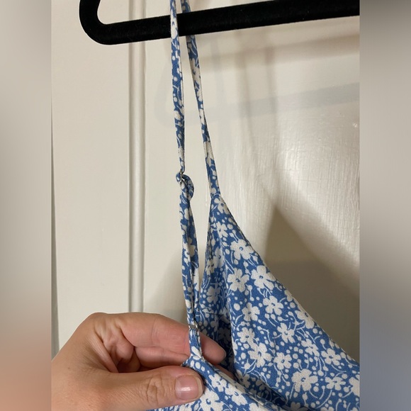 Reformation Crimini Midi Dress in Azzurro Blue Ditsy Floral - Picture 6 of 8